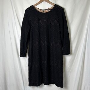 STUDIO M Womans Wool Blend Chevron Lace Midi Dress Size XL Cocktail Career